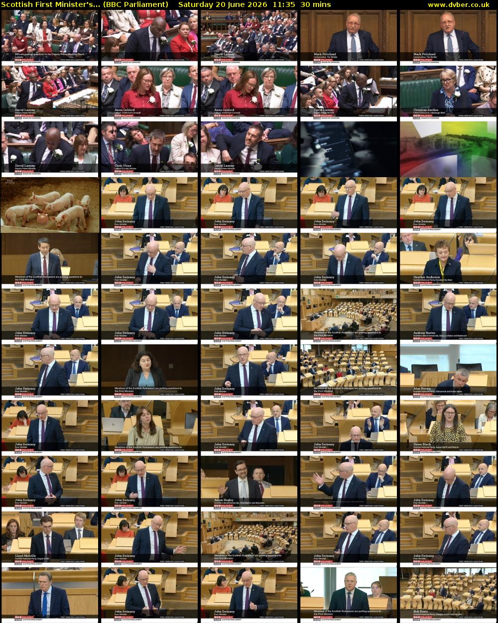Scottish First Minister's... (BBC Parliament) Saturday 20 June 2026 11:35 - 12:05