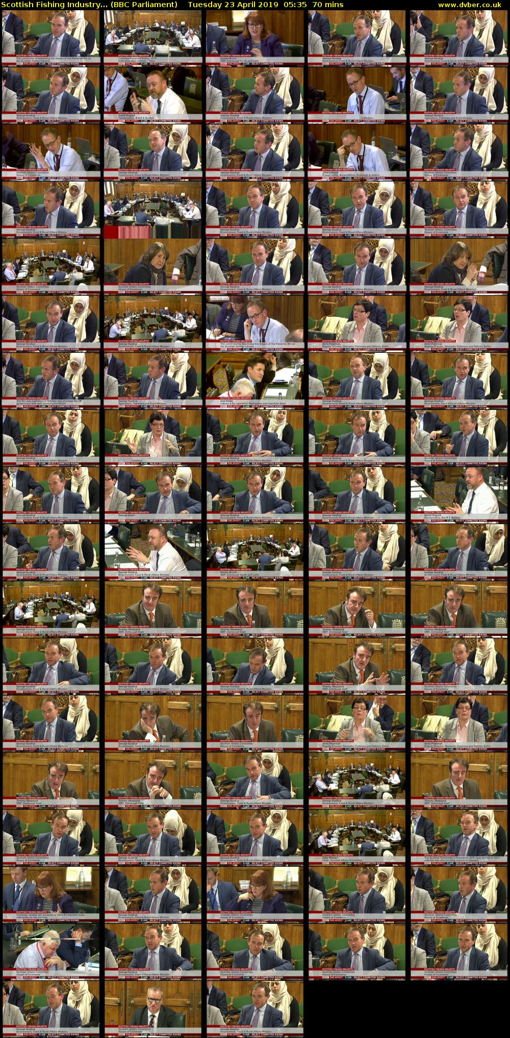 Scottish Fishing Industry... (BBC Parliament) Tuesday 23 April 2019 05:35 - 06:45