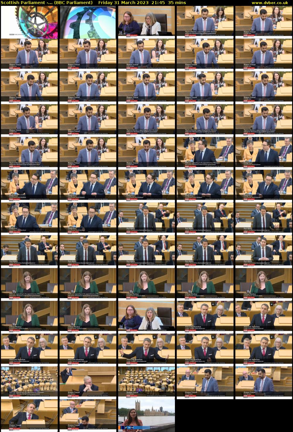 Scottish Parliament -... (BBC Parliament) Friday 31 March 2023 21:45 - 22:20