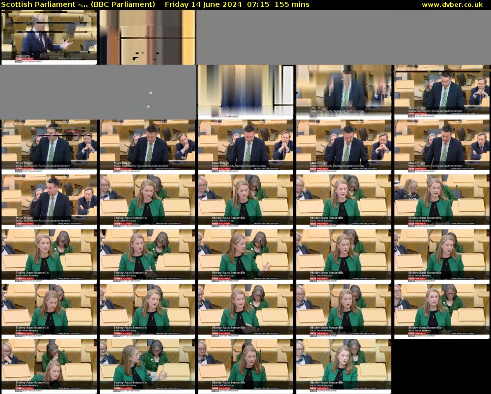 Scottish Parliament -... (BBC Parliament) Friday 14 June 2024 07:15 - 09:50
