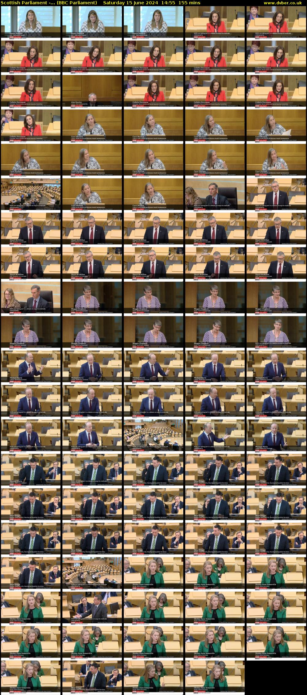 Scottish Parliament -... (BBC Parliament) Saturday 15 June 2024 14:55 - 17:30