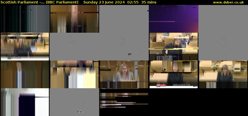 Scottish Parliament -... (BBC Parliament) Sunday 23 June 2024 02:55 - 03:30