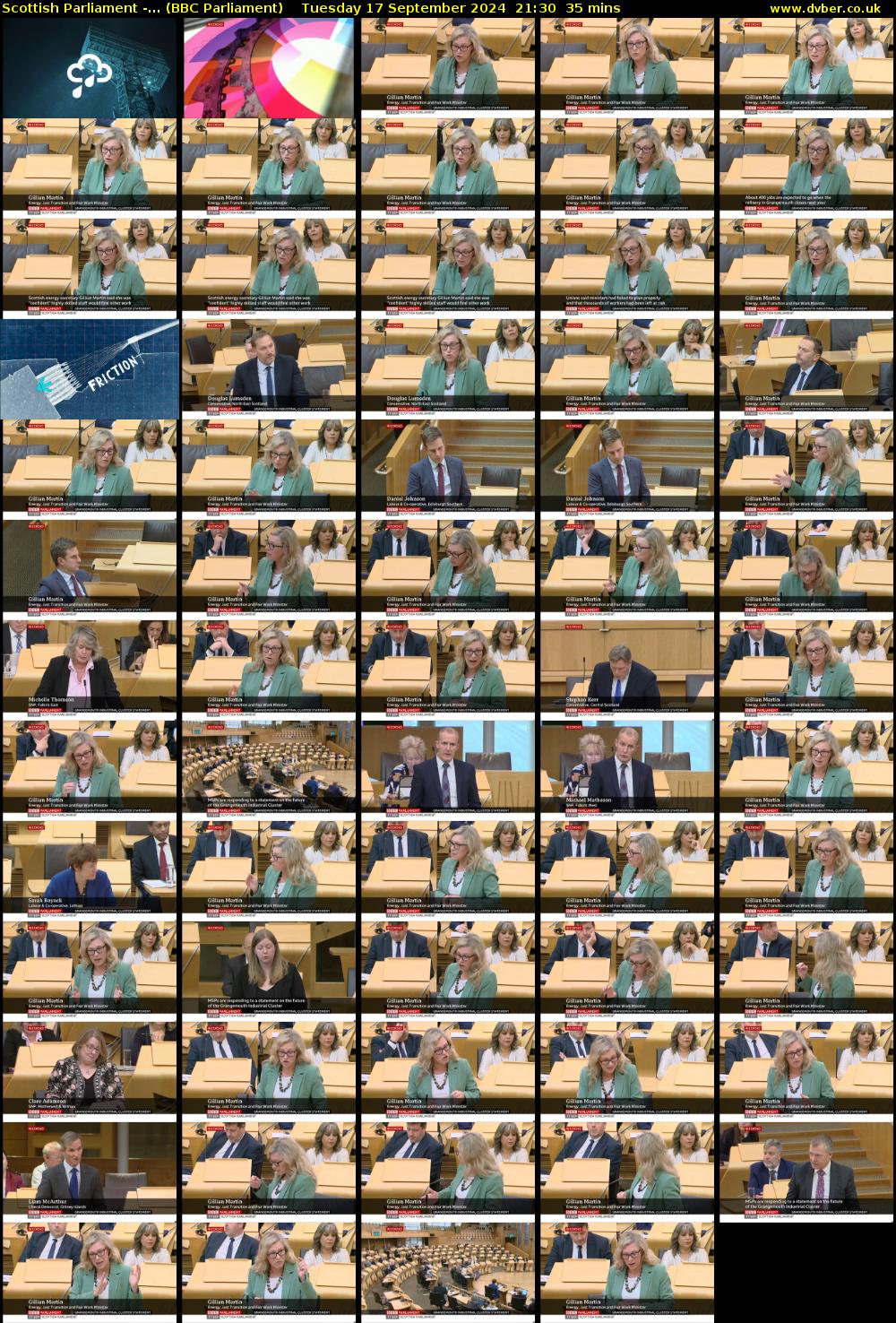 Scottish Parliament -... (BBC Parliament) Tuesday 17 September 2024 21:30 - 22:05