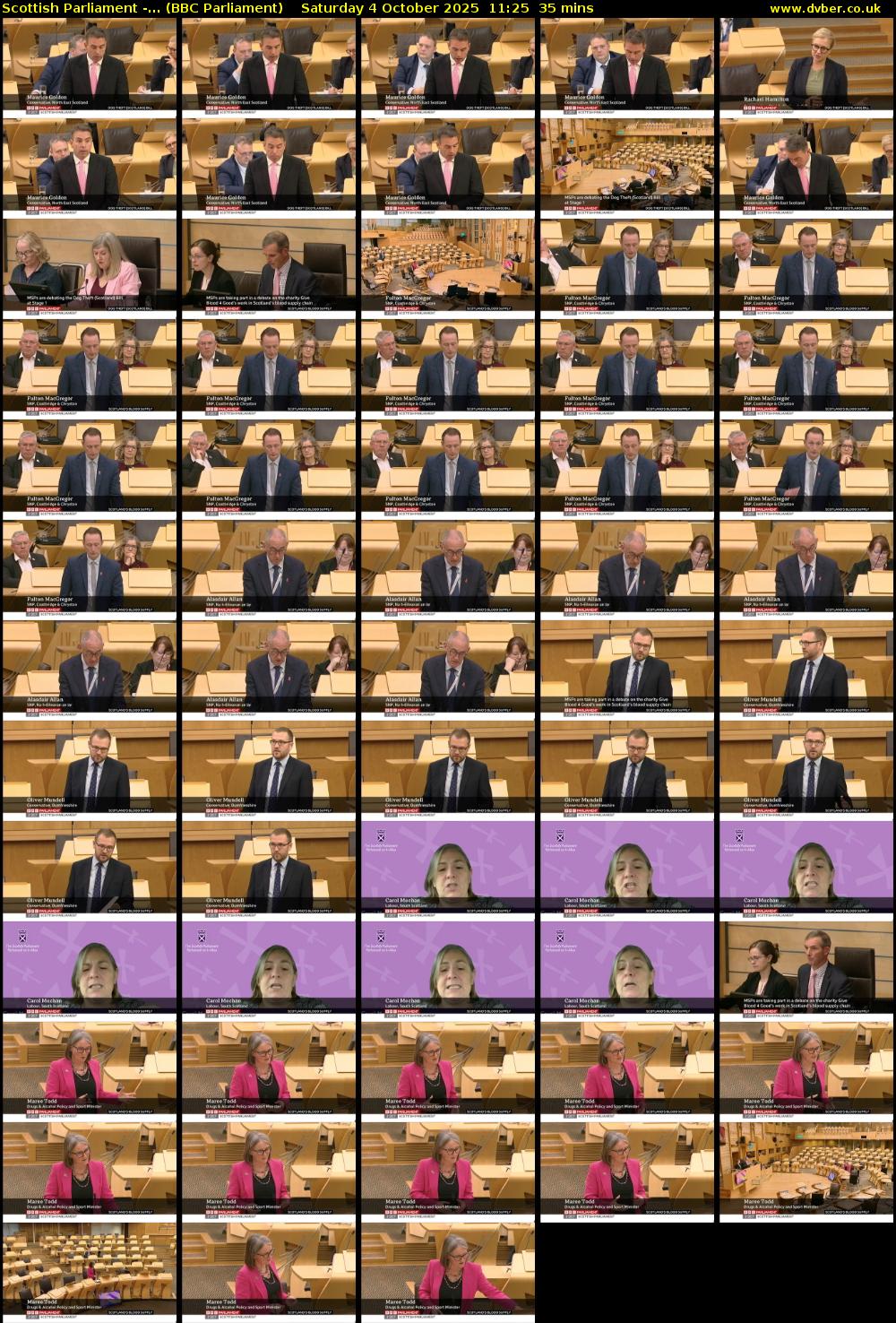 Scottish Parliament -... (BBC Parliament) Saturday 4 October 2025 11:25 - 12:00