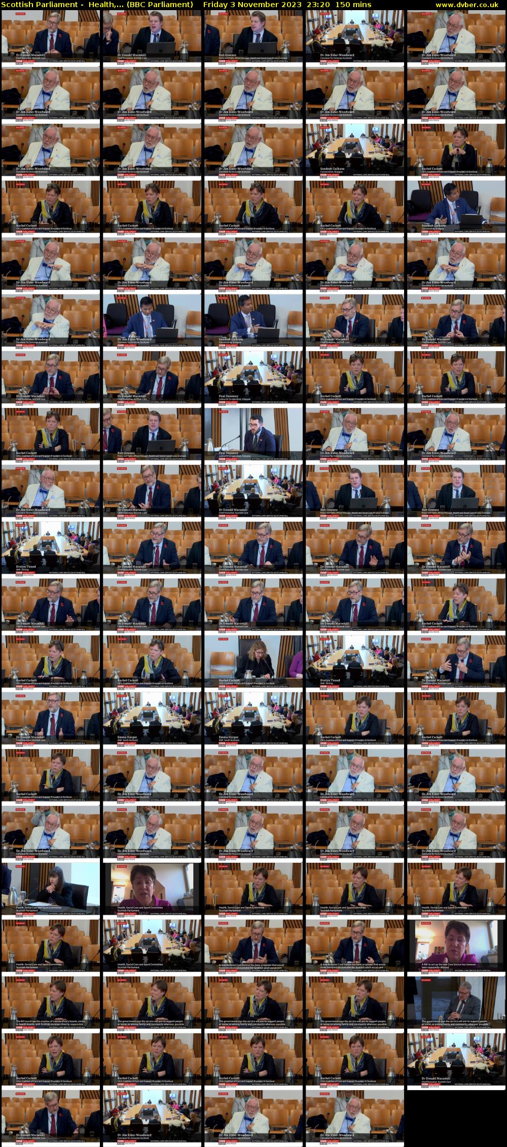 Scottish Parliament -  Health,... (BBC Parliament) Friday 3 November 2023 23:20 - 01:50