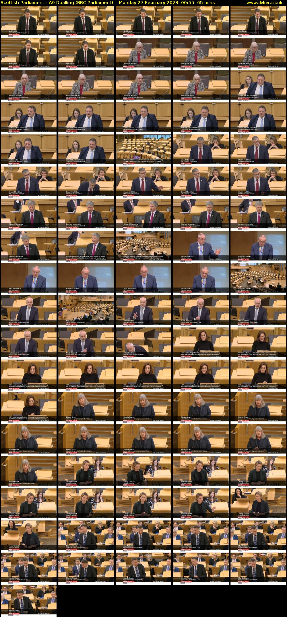 Scottish Parliament - A9 Dualling (BBC Parliament) Monday 27 February 2023 00:55 - 02:00