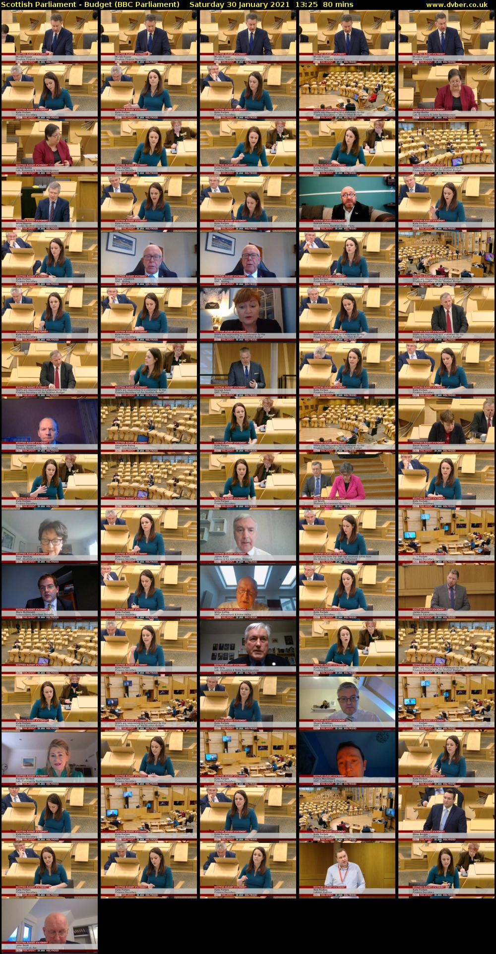 Scottish Parliament - Budget (BBC Parliament) Saturday 30 January 2021 13:25 - 14:45