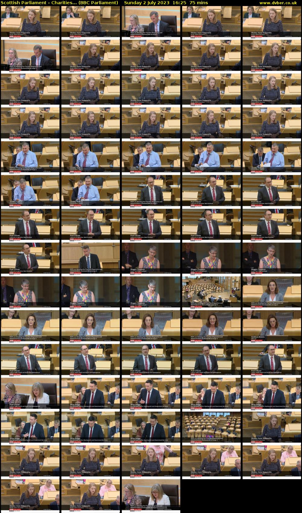 Scottish Parliament - Charities... (BBC Parliament) Sunday 2 July 2023 16:25 - 17:40