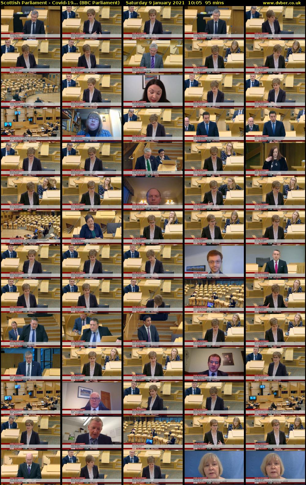 Scottish Parliament - Covid-19... (BBC Parliament) Saturday 9 January 2021 10:05 - 11:40