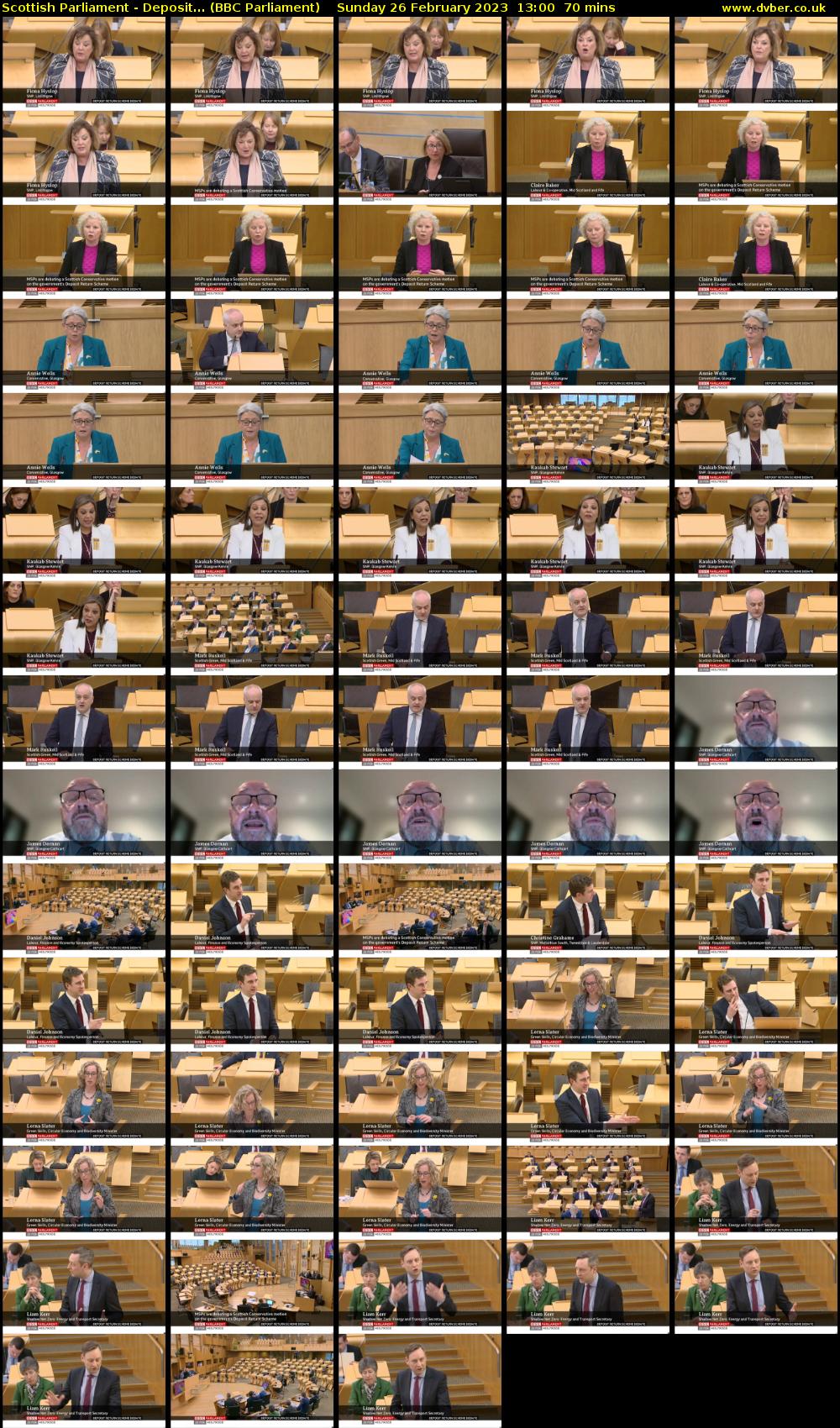 Scottish Parliament - Deposit... (BBC Parliament) Sunday 26 February 2023 13:00 - 14:10