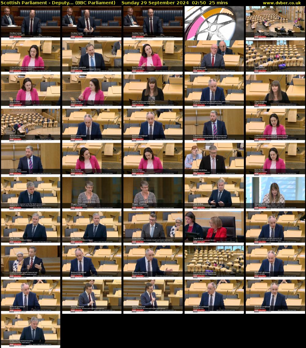 Scottish Parliament - Deputy... (BBC Parliament) Sunday 29 September 2024 02:50 - 03:15
