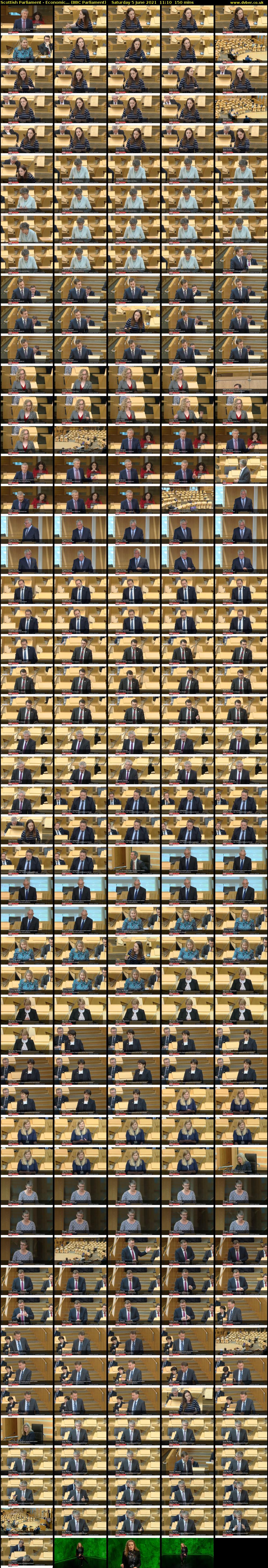 Scottish Parliament - Economic... (BBC Parliament) Saturday 5 June 2021 11:10 - 13:40