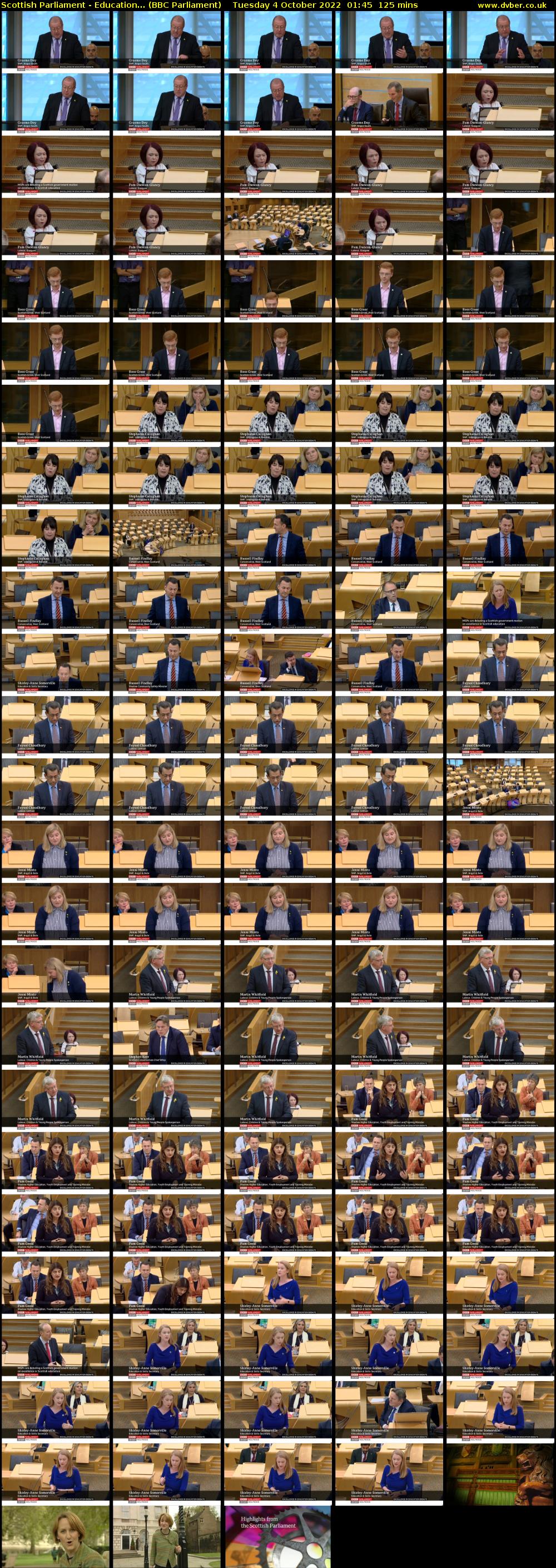 Scottish Parliament - Education... (BBC Parliament) Tuesday 4 October 2022 01:45 - 03:50