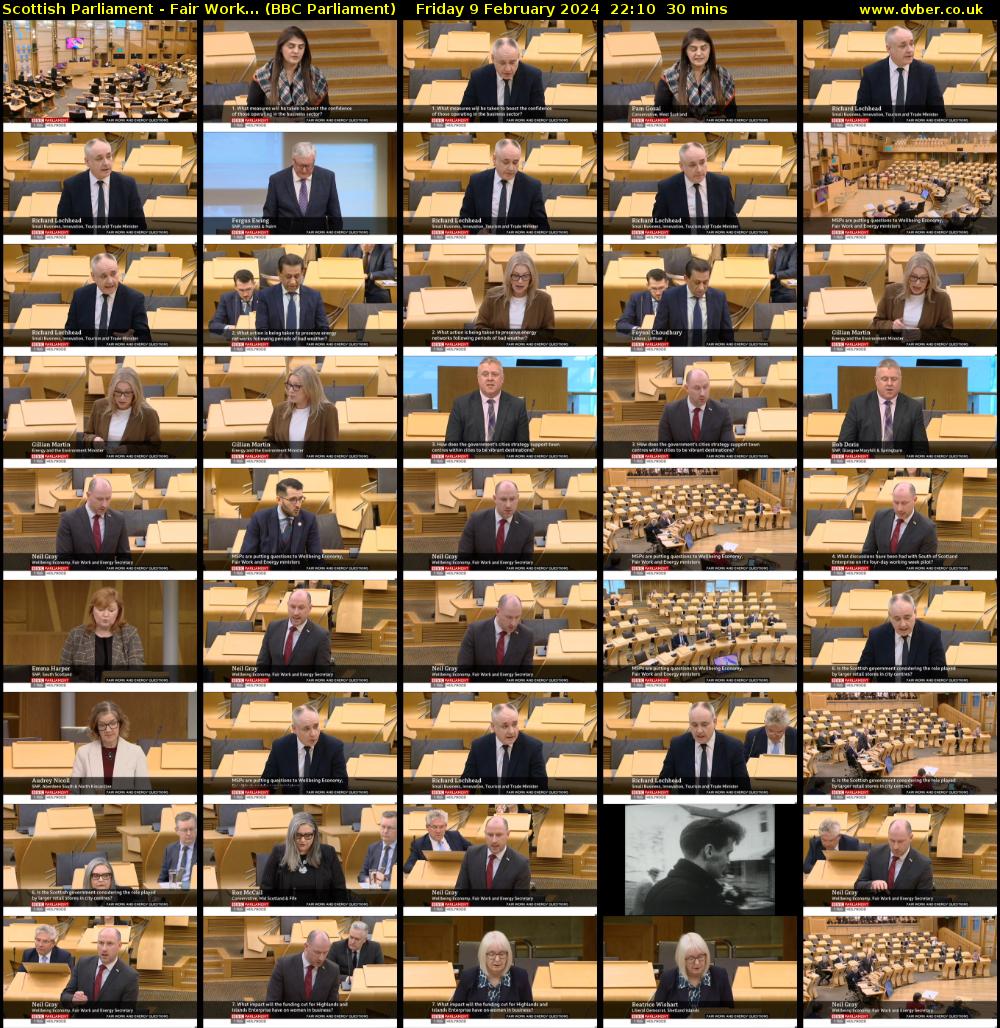 Scottish Parliament - Fair Work... (BBC Parliament) Friday 9 February 2024 22:10 - 22:40