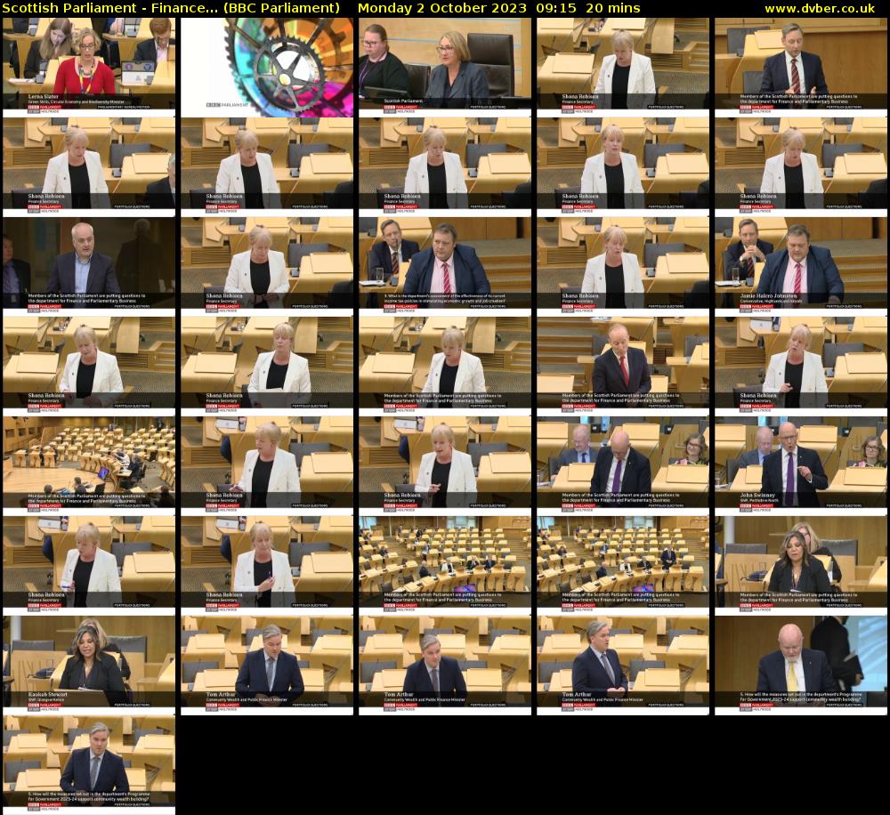 Scottish Parliament - Finance... (BBC Parliament) Monday 2 October 2023 09:15 - 09:35