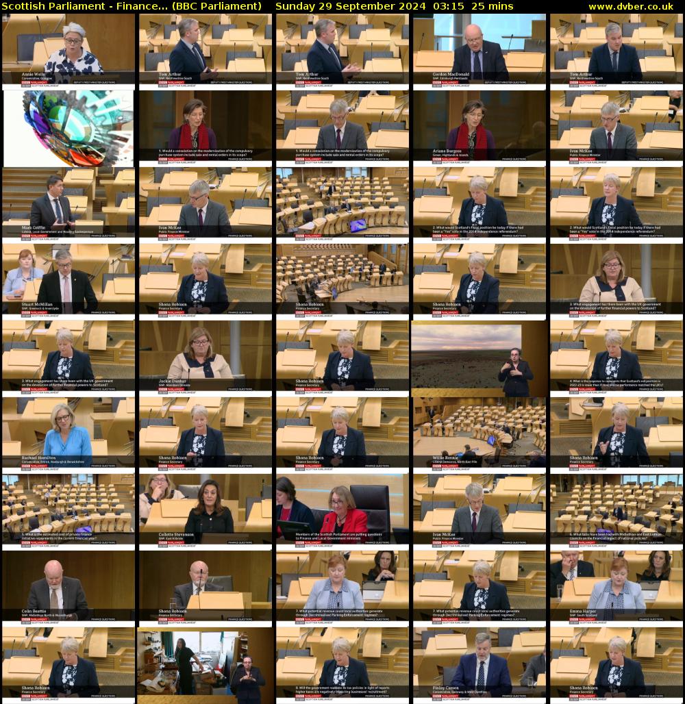 Scottish Parliament - Finance... (BBC Parliament) Sunday 29 September 2024 03:15 - 03:40