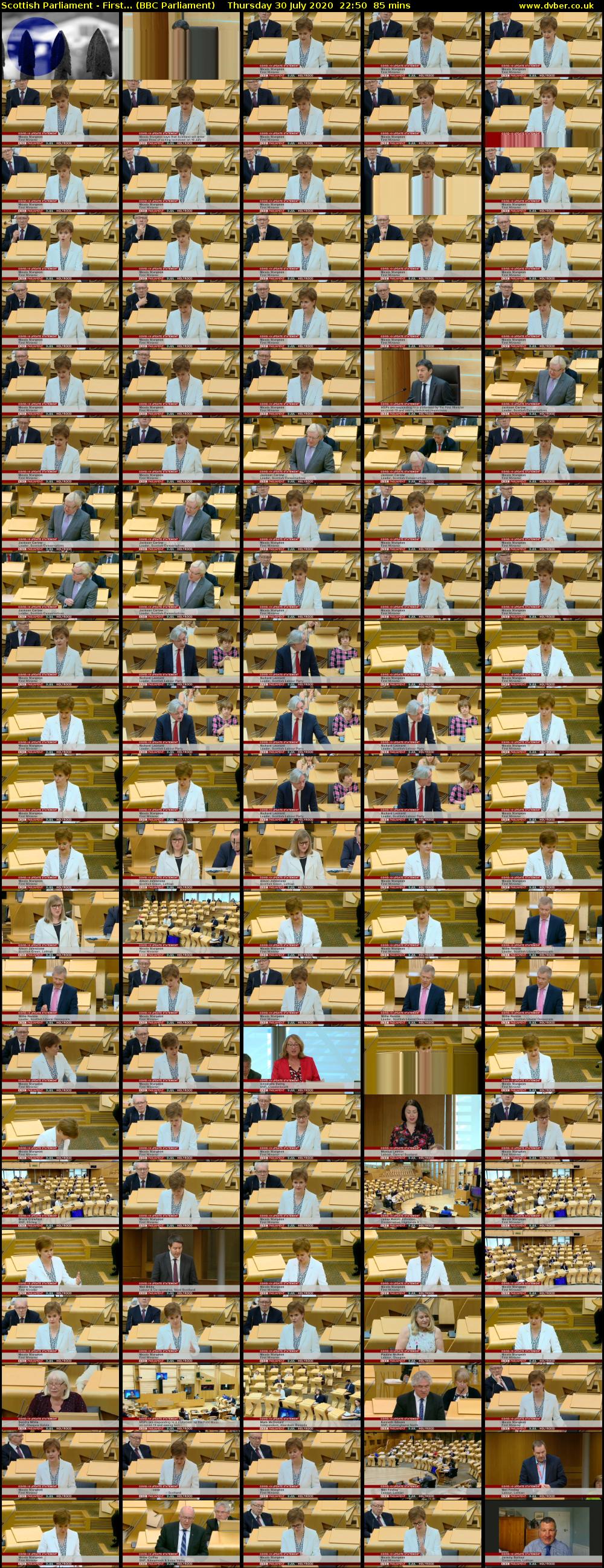 Scottish Parliament - First... (BBC Parliament) Thursday 30 July 2020 22:50 - 00:15