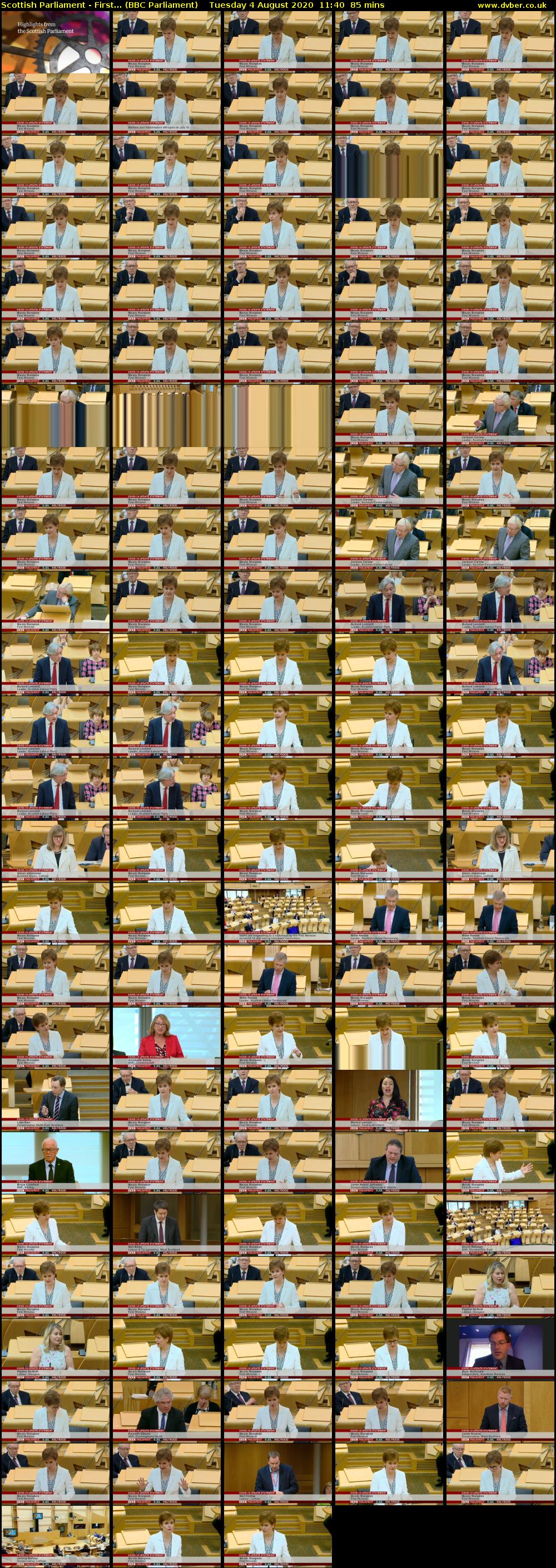 Scottish Parliament - First... (BBC Parliament) Tuesday 4 August 2020 11:40 - 13:05