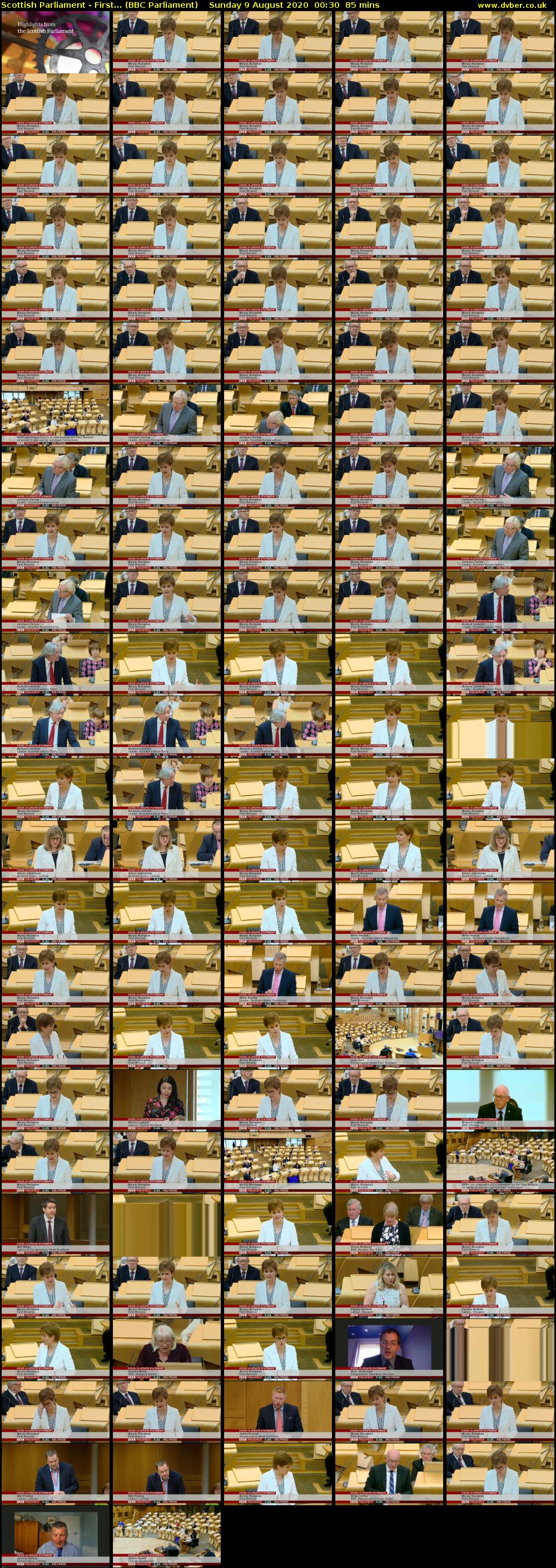 Scottish Parliament - First... (BBC Parliament) Sunday 9 August 2020 00:30 - 01:55