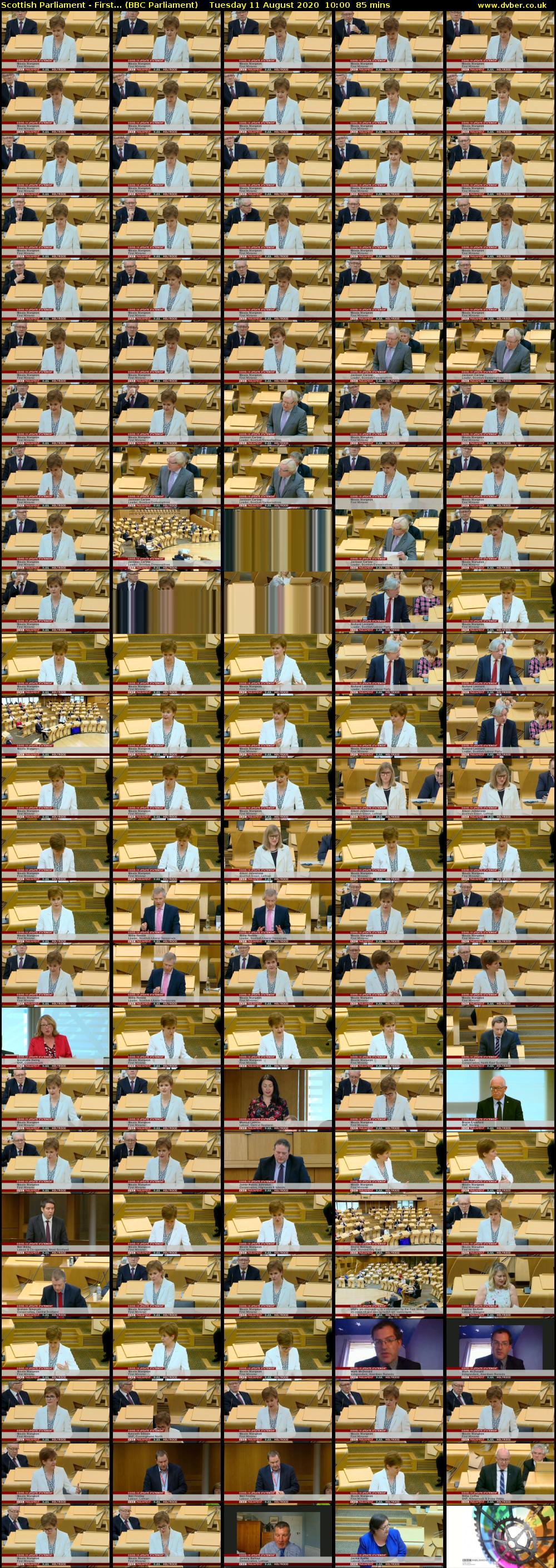 Scottish Parliament - First... (BBC Parliament) Tuesday 11 August 2020 10:00 - 11:25