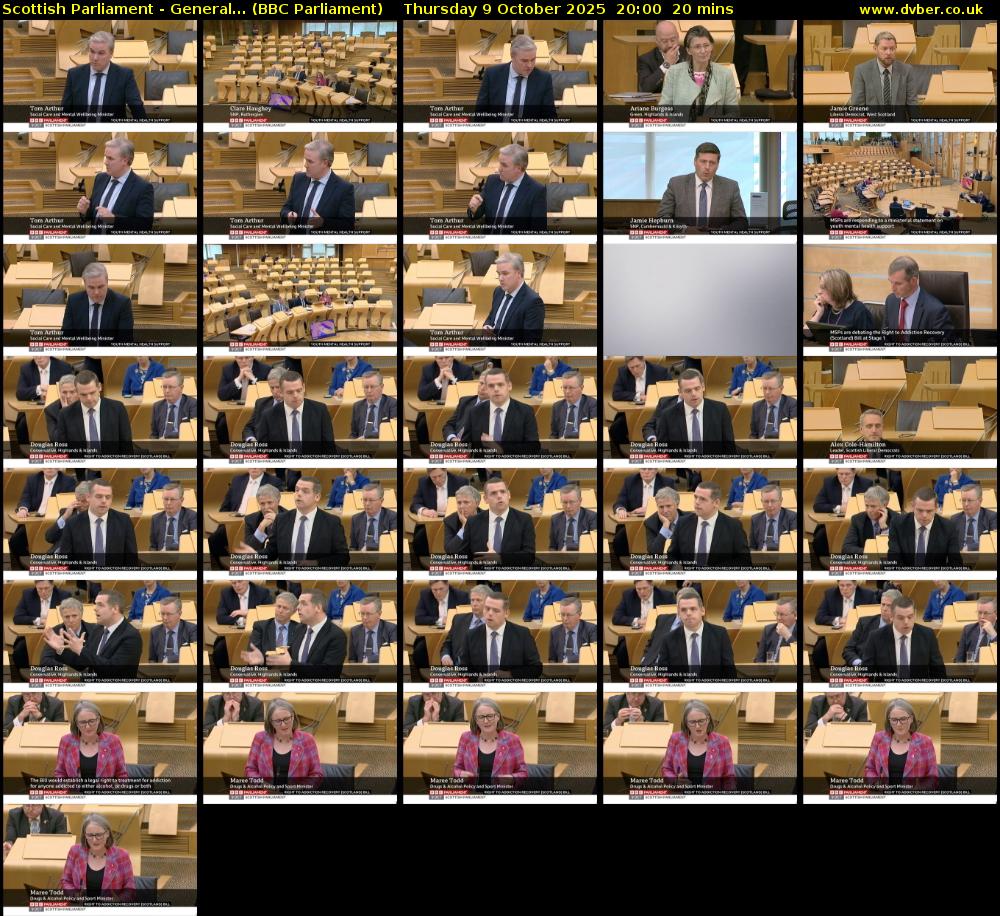 Scottish Parliament - General... (BBC Parliament) Thursday 9 October 2025 20:00 - 20:20