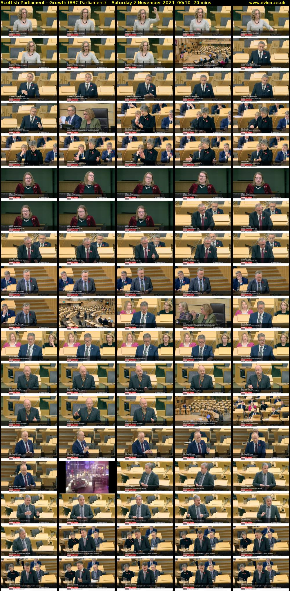 Scottish Parliament - Growth (BBC Parliament) Saturday 2 November 2024 00:10 - 01:20