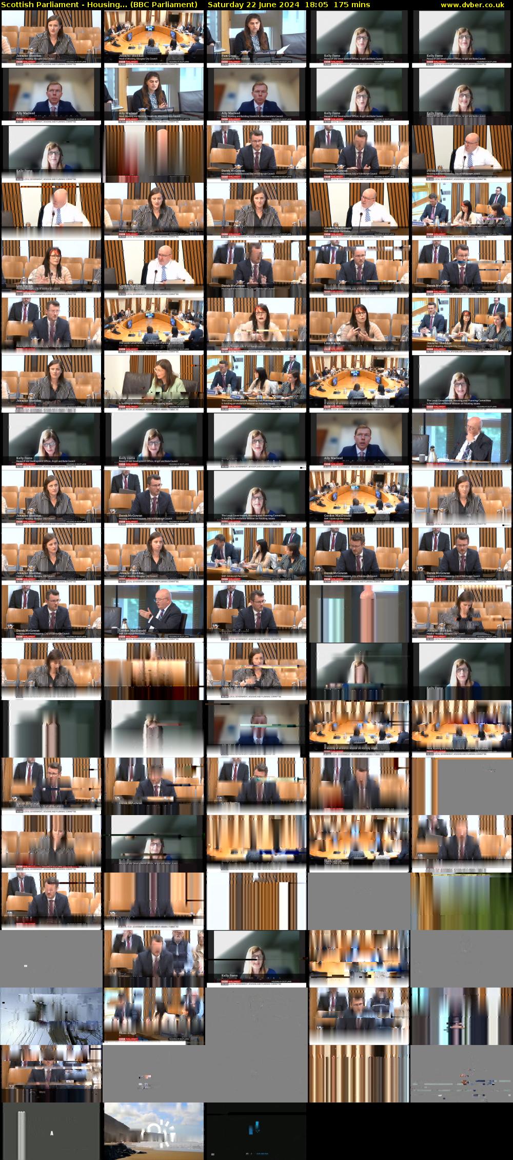 Scottish Parliament - Housing... (BBC Parliament) Saturday 22 June 2024 18:05 - 21:00