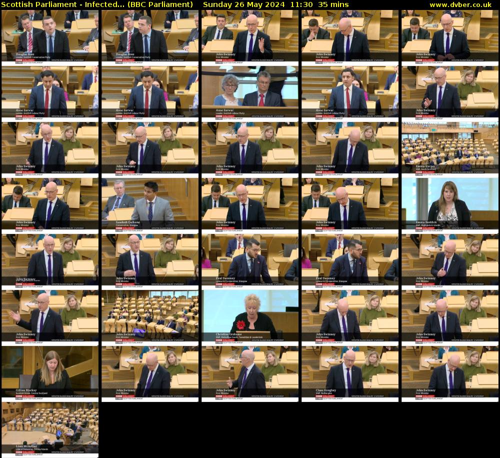 Scottish Parliament - Infected... (BBC Parliament) Sunday 26 May 2024 11:30 - 12:05