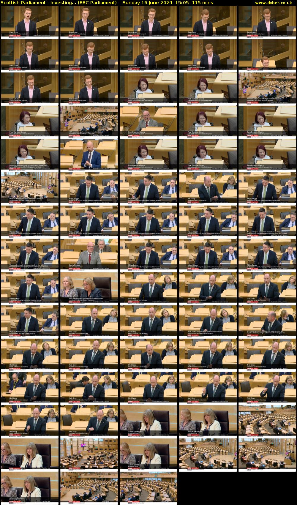 Scottish Parliament - Investing... (BBC Parliament) Sunday 16 June 2024 15:05 - 17:00