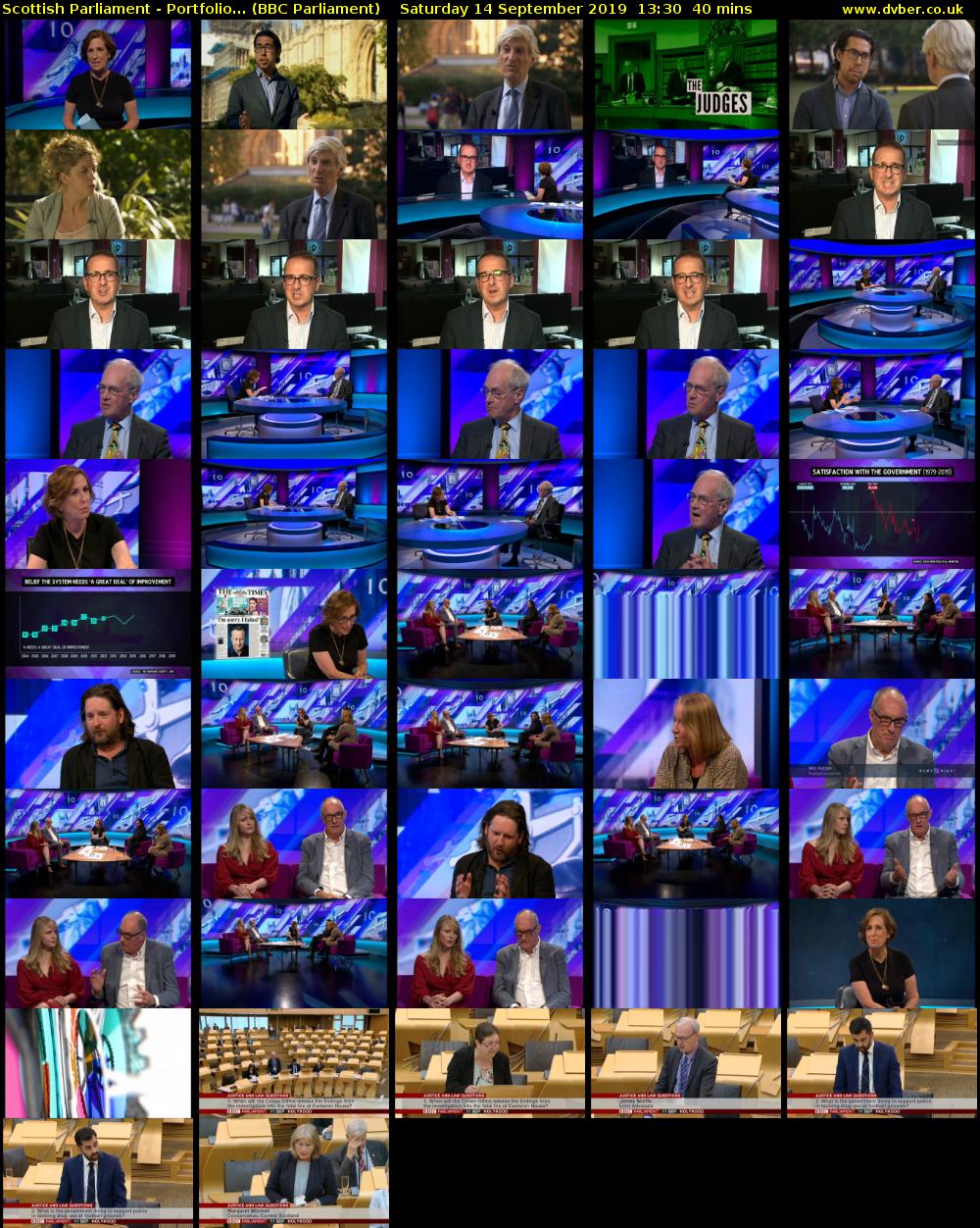 Scottish Parliament - Portfolio... (BBC Parliament) Saturday 14 September 2019 13:30 - 14:10