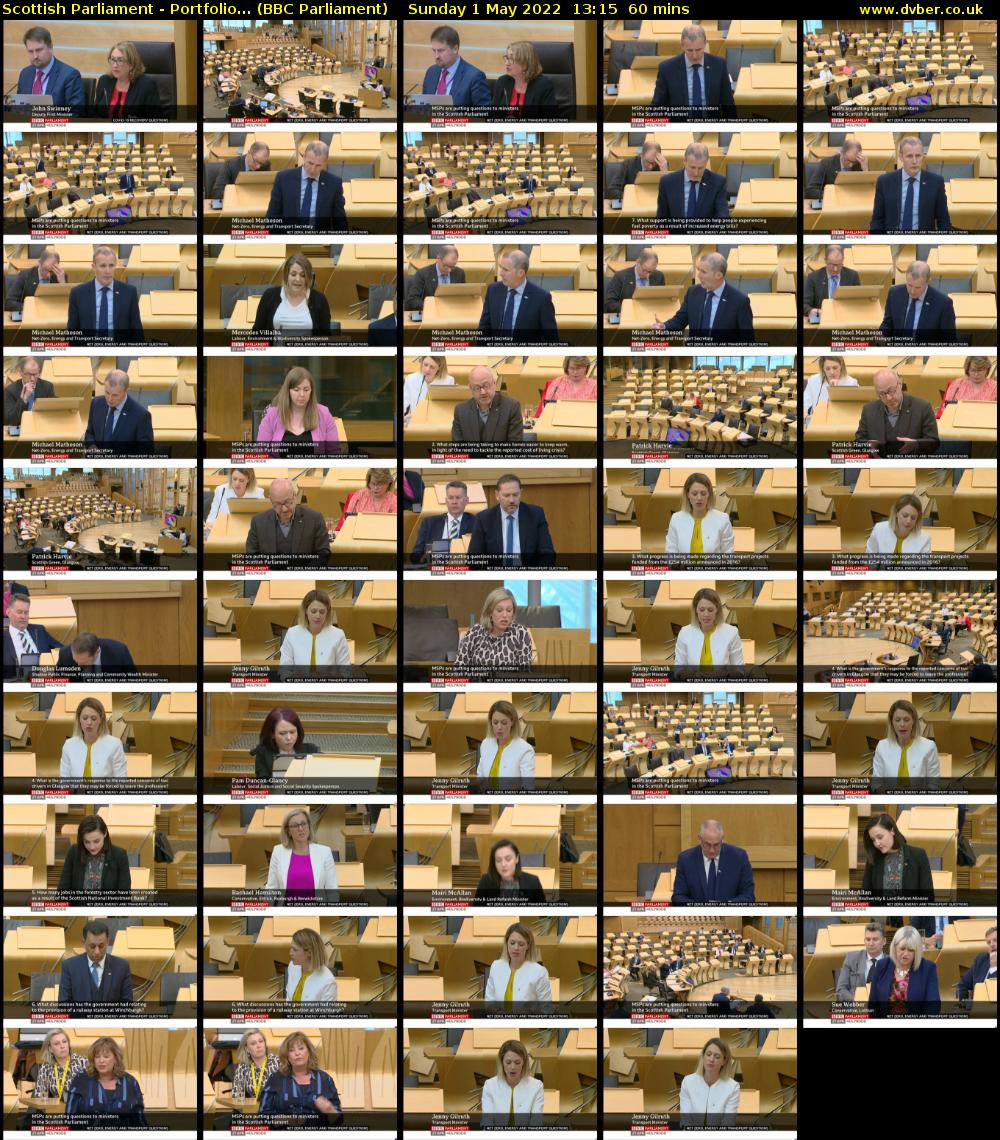 Scottish Parliament - Portfolio... (BBC Parliament) Sunday 1 May 2022 13:15 - 14:15