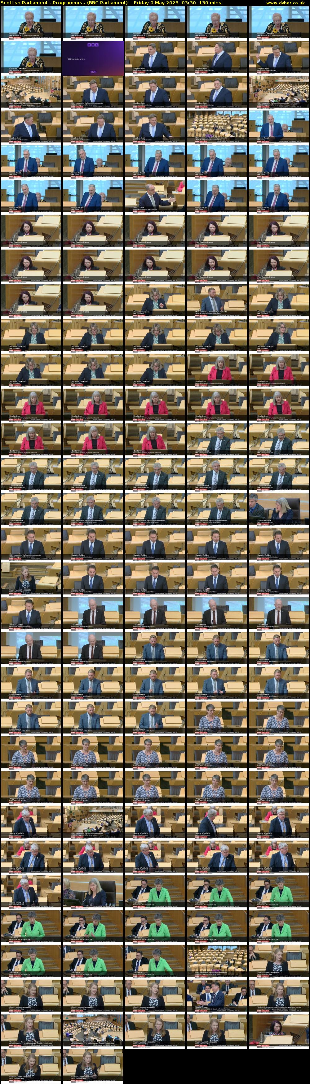 Scottish Parliament - Programme... (BBC Parliament) Friday 9 May 2025 03:30 - 05:40