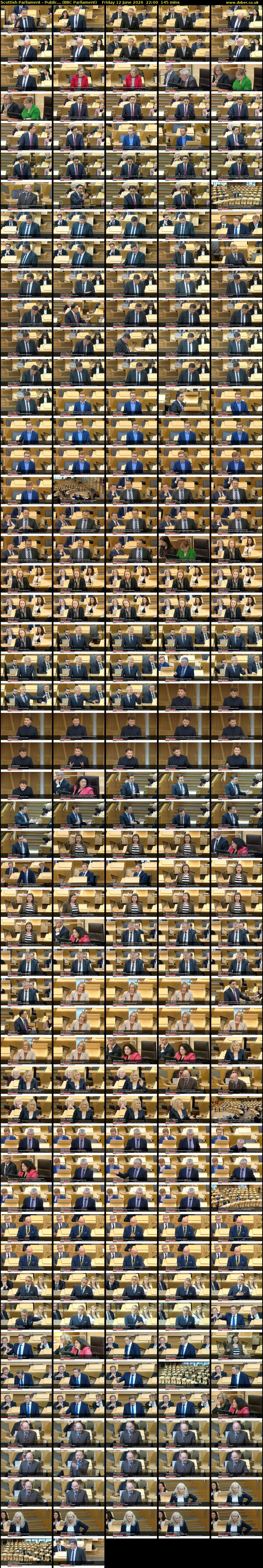 Scottish Parliament - Public... (BBC Parliament) Friday 12 June 2026 22:00 - 00:25