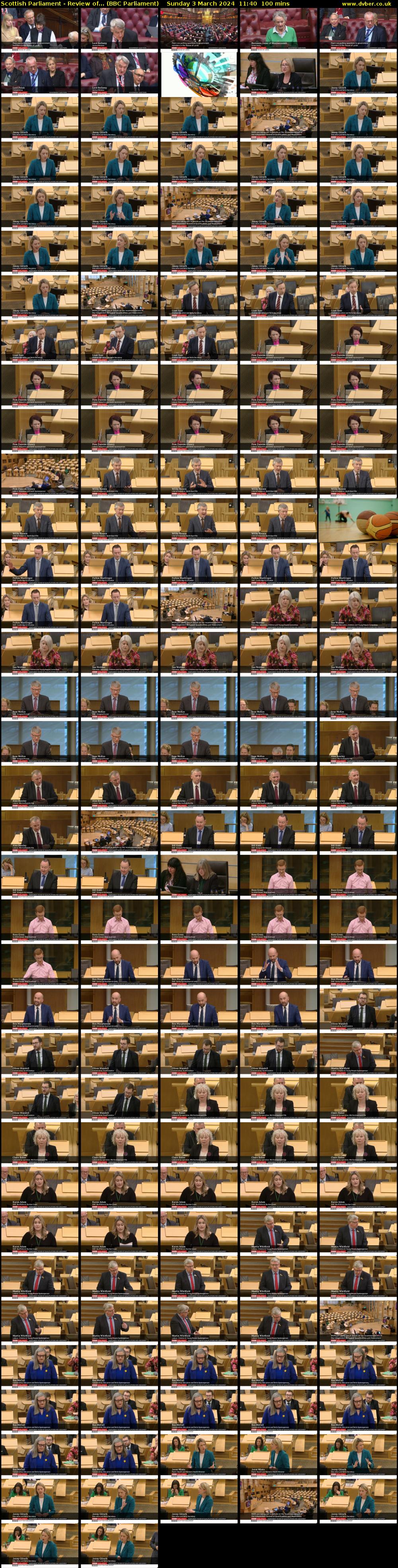Scottish Parliament - Review of... (BBC Parliament) Sunday 3 March 2024 11:40 - 13:20