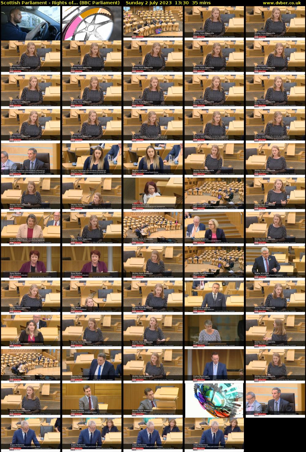 Scottish Parliament - Rights of... (BBC Parliament) Sunday 2 July 2023 13:30 - 14:05