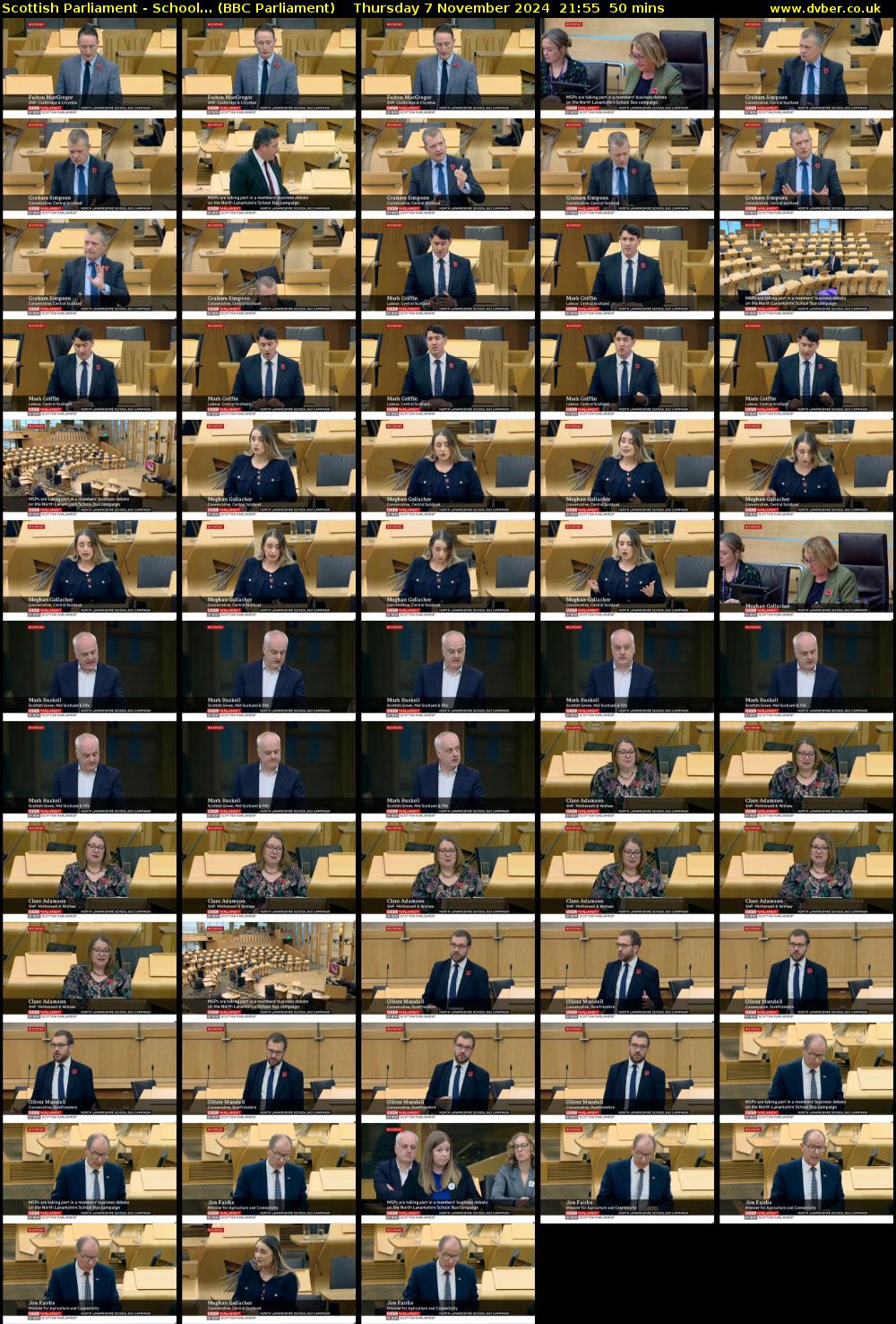 Scottish Parliament - School... (BBC Parliament) Thursday 7 November 2024 21:55 - 22:45