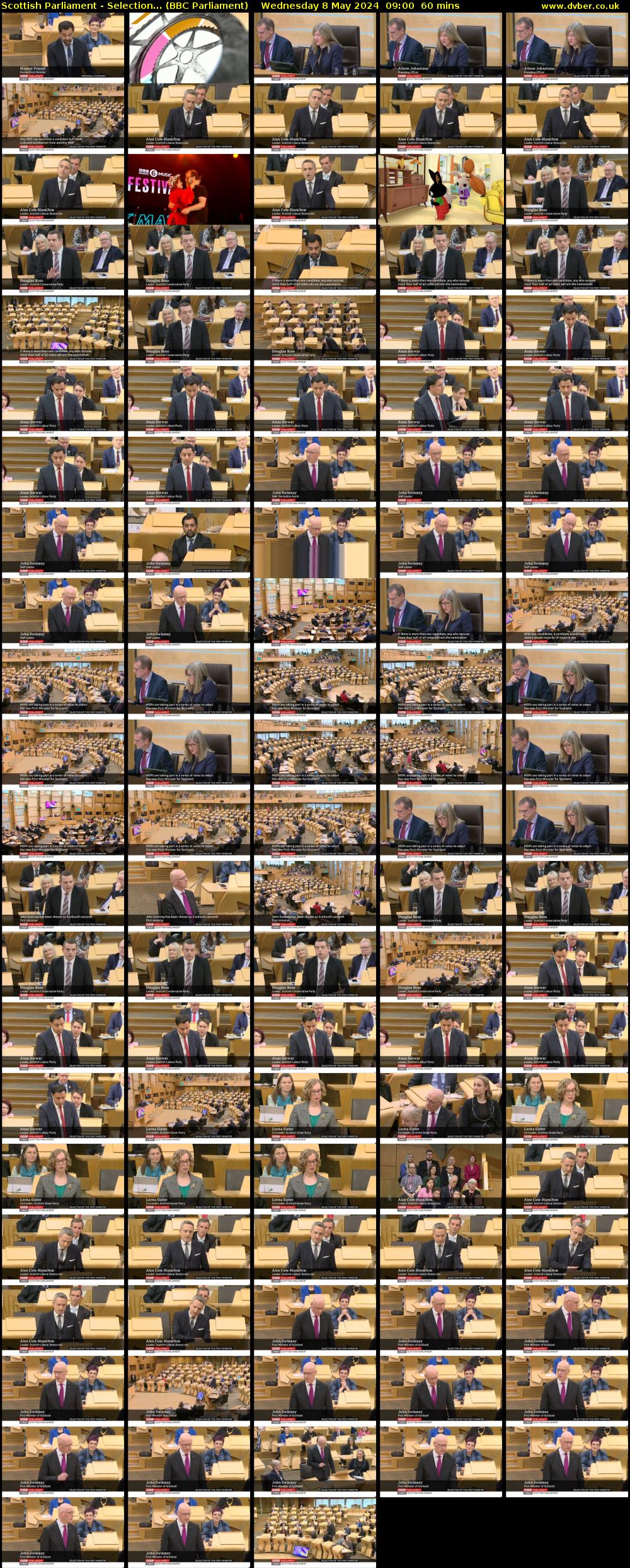 Scottish Parliament - Selection... (BBC Parliament) Wednesday 8 May 2024 09:00 - 10:00