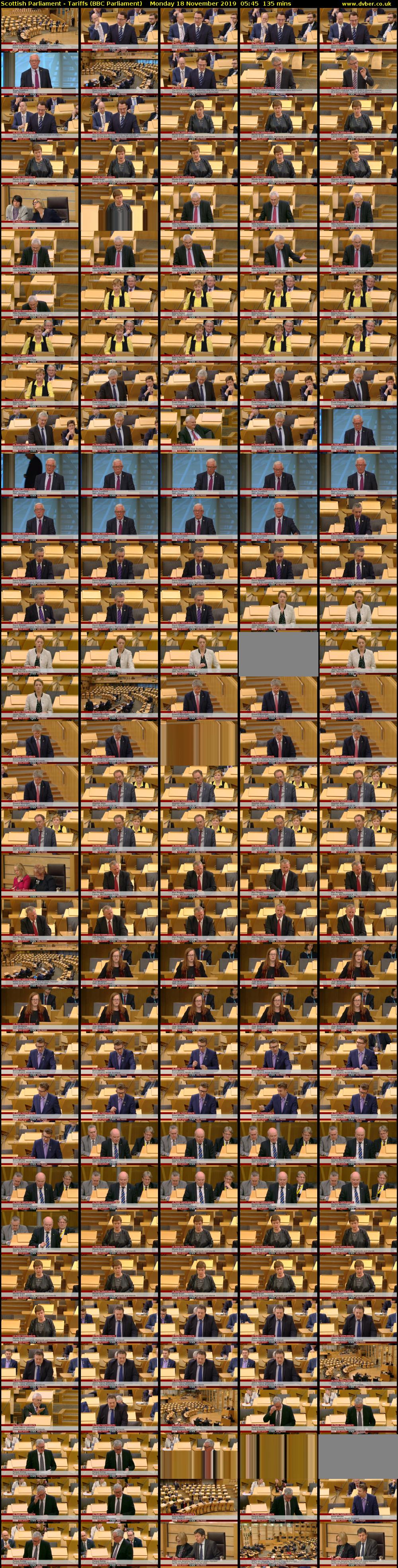 Scottish Parliament - Tariffs (BBC Parliament) Monday 18 November 2019 05:45 - 08:00