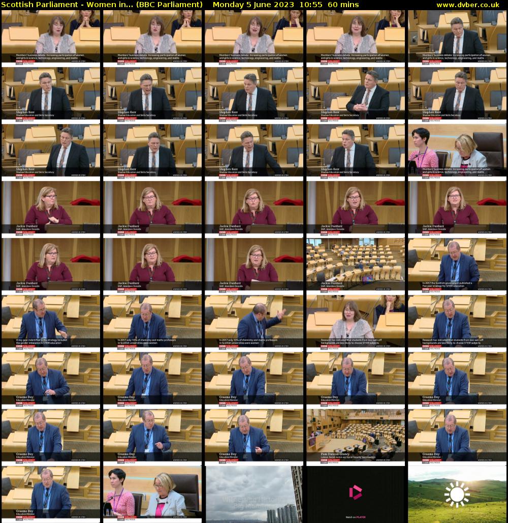 Scottish Parliament - Women in... (BBC Parliament) Monday 5 June 2023 10:55 - 11:55