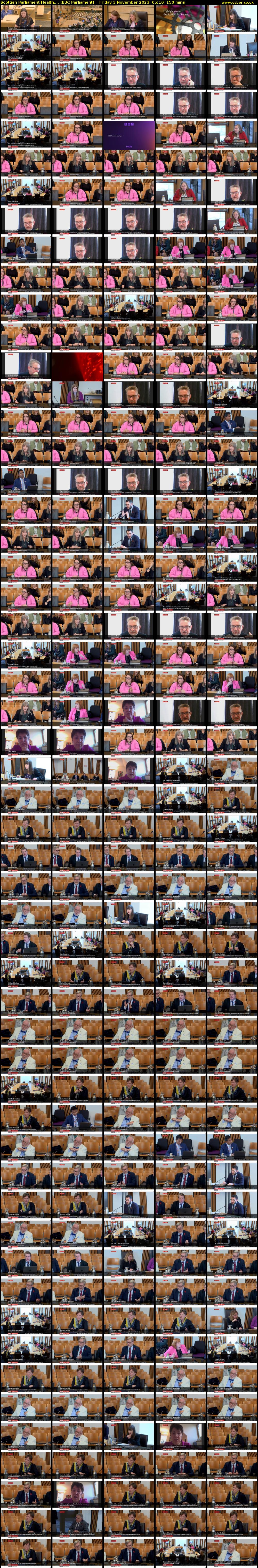 Scottish Parliament Health,... (BBC Parliament) Friday 3 November 2023 05:10 - 07:40