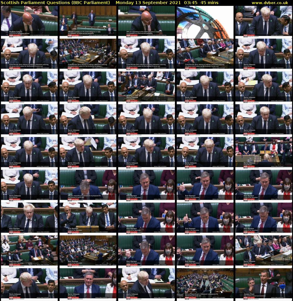 Scottish Parliament Questions (BBC Parliament) Monday 13 September 2021 03:45 - 04:30