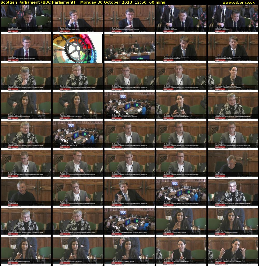 Scottish Parliament (BBC Parliament) Monday 30 October 2023 12:50 - 13:50
