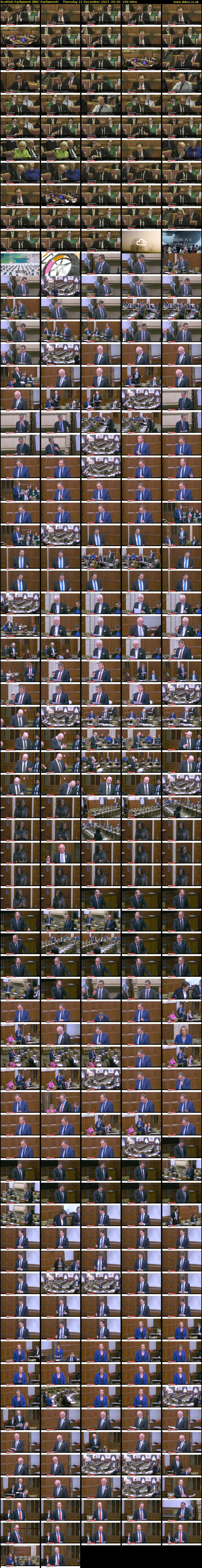 Scottish Parliament (BBC Parliament) Thursday 21 December 2023 05:30 - 08:40