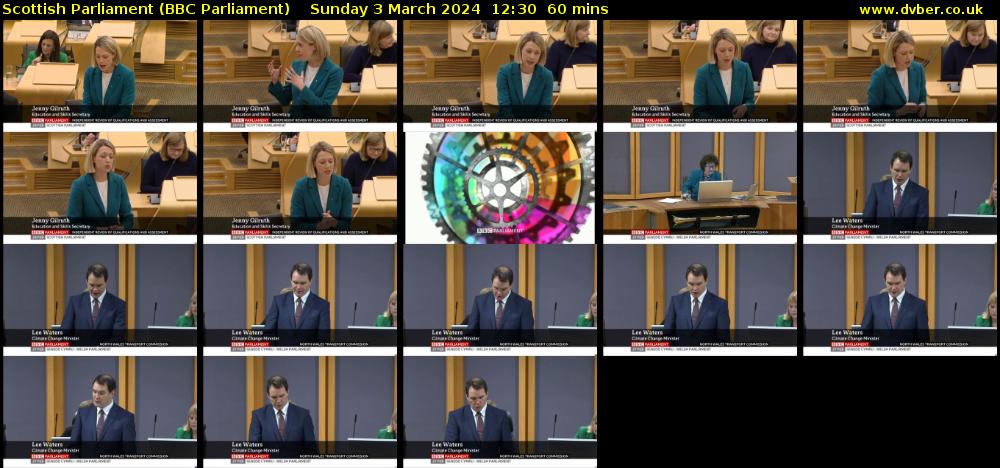 Scottish Parliament (BBC Parliament) Sunday 3 March 2024 12:30 - 13:30