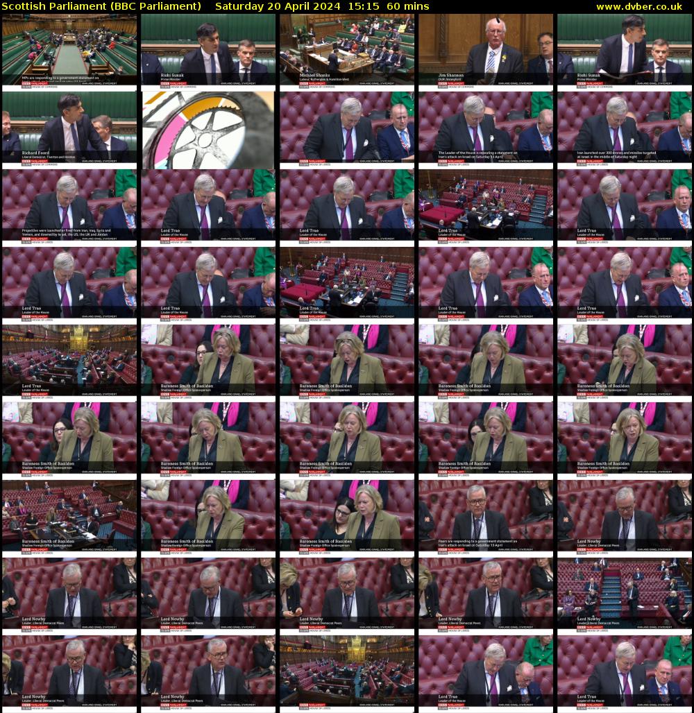 Scottish Parliament (BBC Parliament) Saturday 20 April 2024 15:15 - 16:15