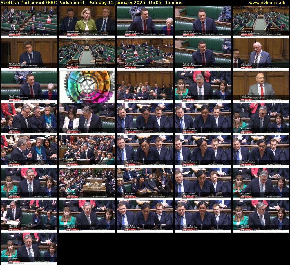 Scottish Parliament (BBC Parliament) Sunday 12 January 2025 15:05 - 15:50