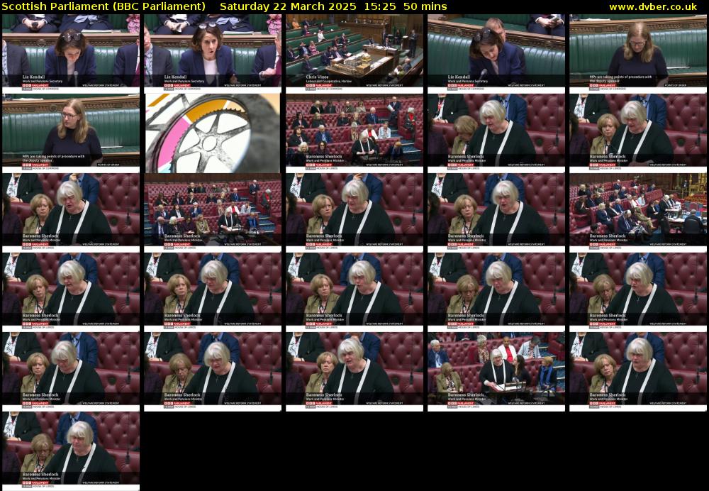 Scottish Parliament (BBC Parliament) Saturday 22 March 2025 15:25 - 16:15