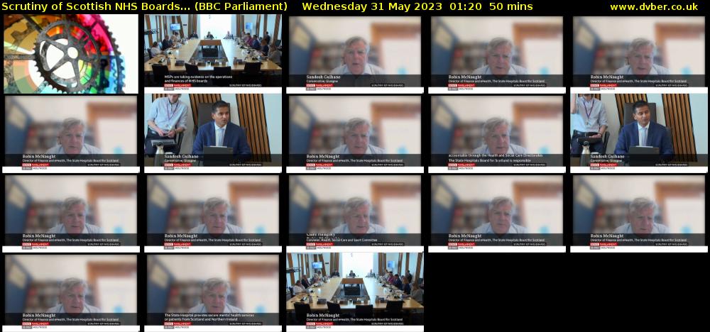 Scrutiny of Scottish NHS Boards... (BBC Parliament) Wednesday 31 May 2023 01:20 - 02:10