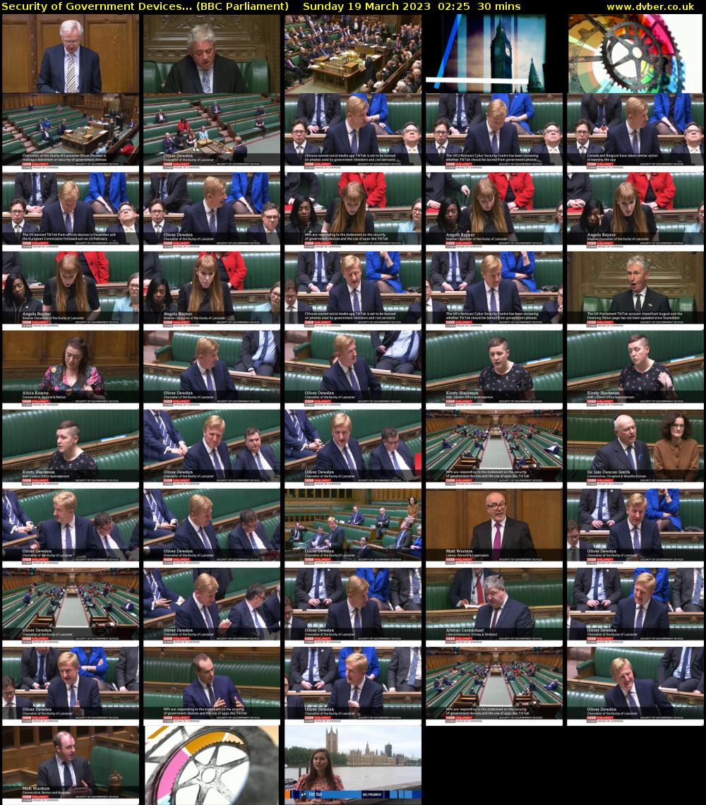 Security of Government Devices... (BBC Parliament) Sunday 19 March 2023 02:25 - 02:55