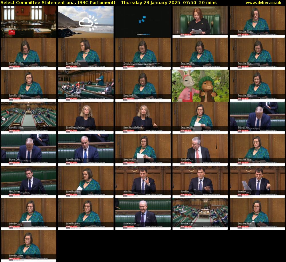 Select Committee Statement on... (BBC Parliament) Thursday 23 January 2025 07:50 - 08:10